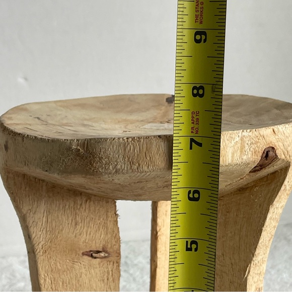 Natural Wooden Stool RUSTIC FOOTED RISER - Picture 10 of 11